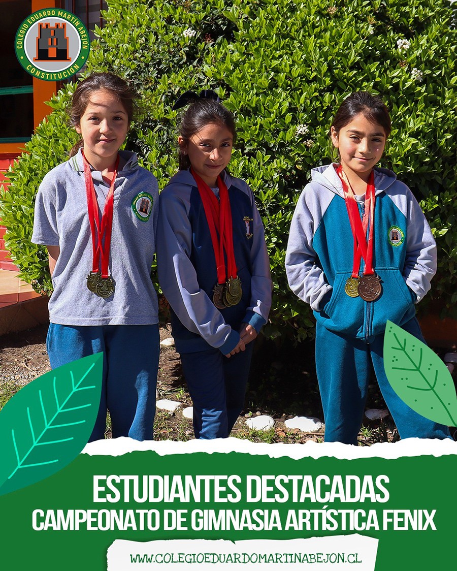 Maite Rojas del curso 4A Julieta Lagos del curso 4B y Francisca